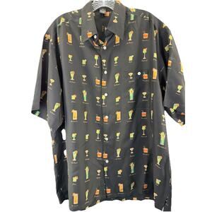 Riscatto Seta Camp Shirt 100% silk Size Men’s Large Tropical Hawaiian Vacation